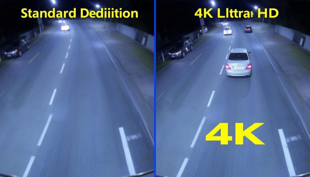 4K Ultra HD IP megapixel surveillance camera showing exceptional detail in Texas business