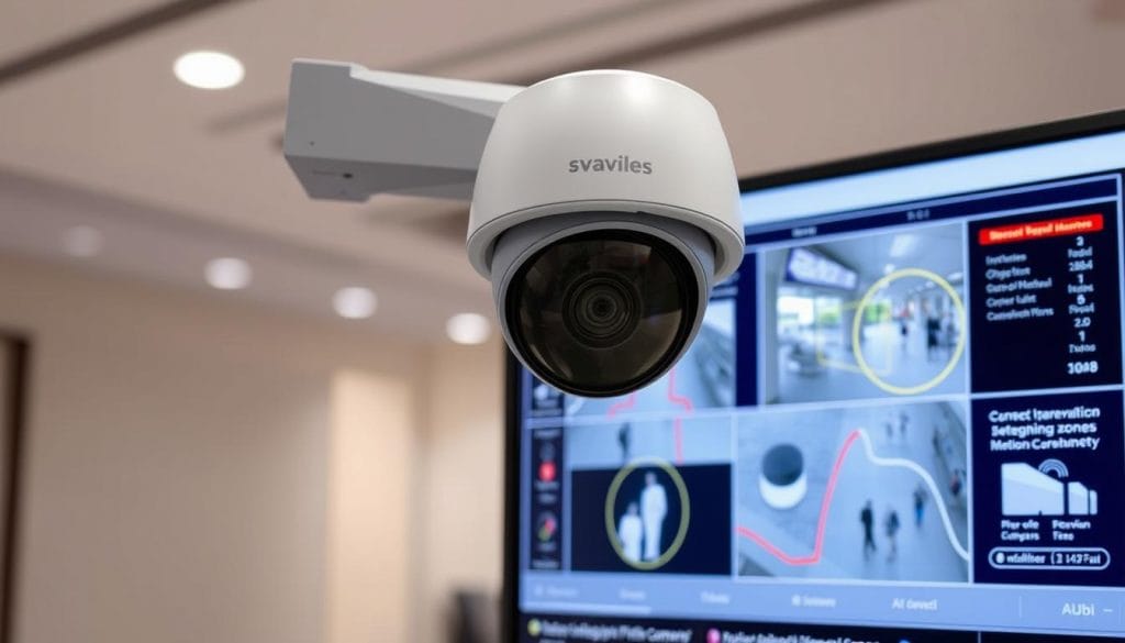 AI-powered IP megapixel surveillance camera with analytics for Texas business security