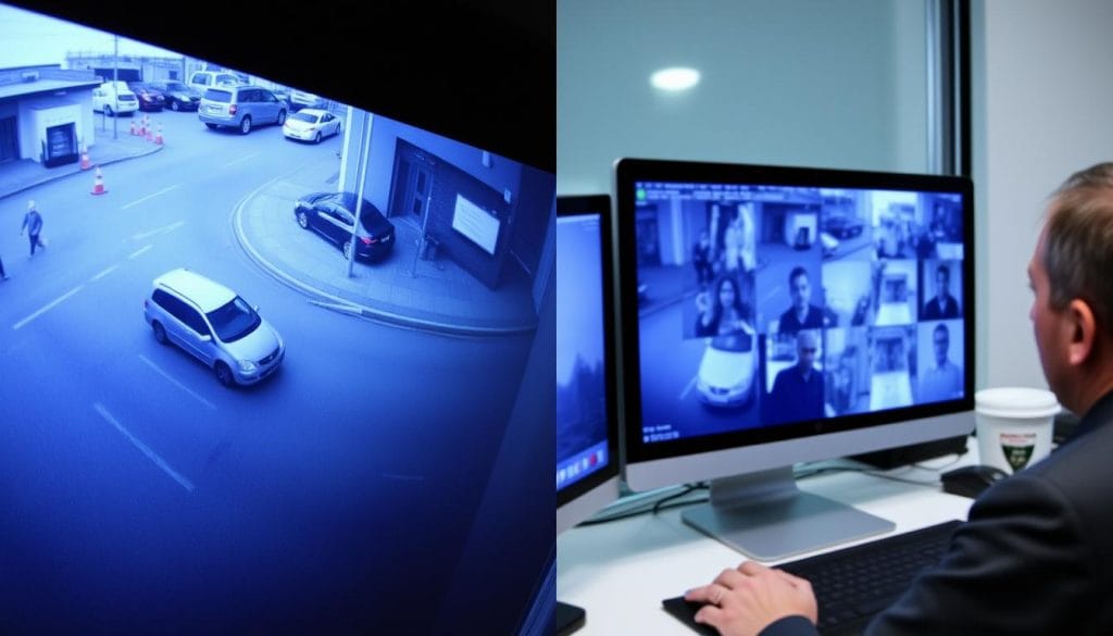 IP megapixel surveillance camera footage being used as evidence with clear detail