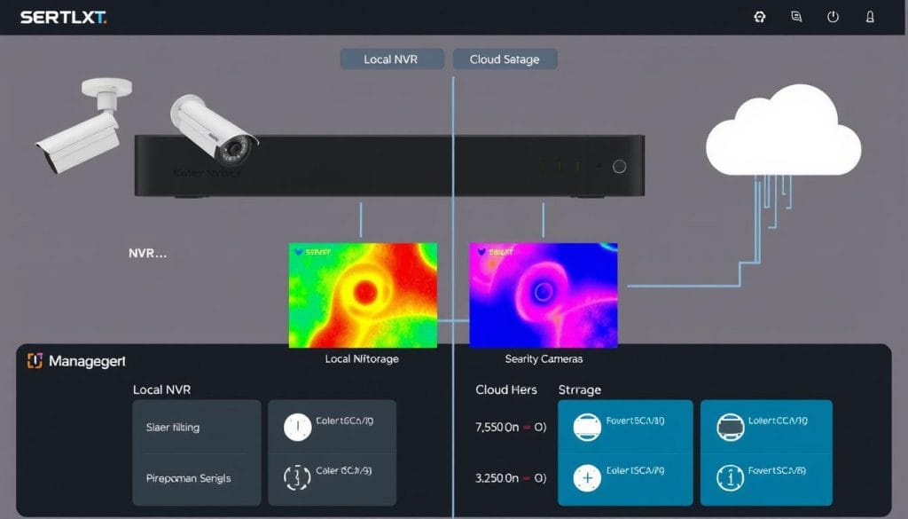 Hybrid storage system for thermal imaging surveillance cameras in Houston business