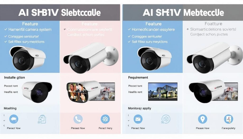 Comparison of different AI surveillance camera systems for various property types